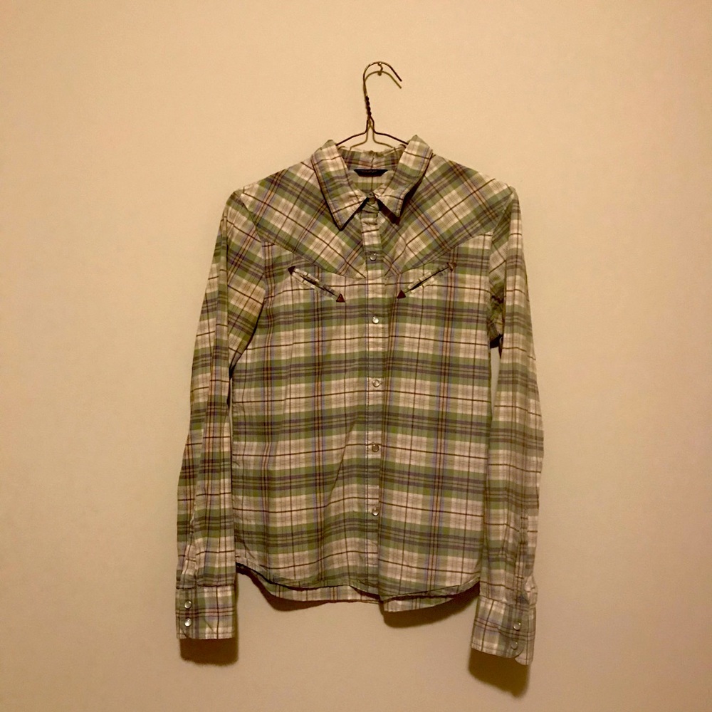 Vintage American Eagle checks print lightweight shirt